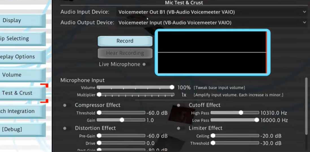 Microphone troubleshooting setup for The Choicer Voicer